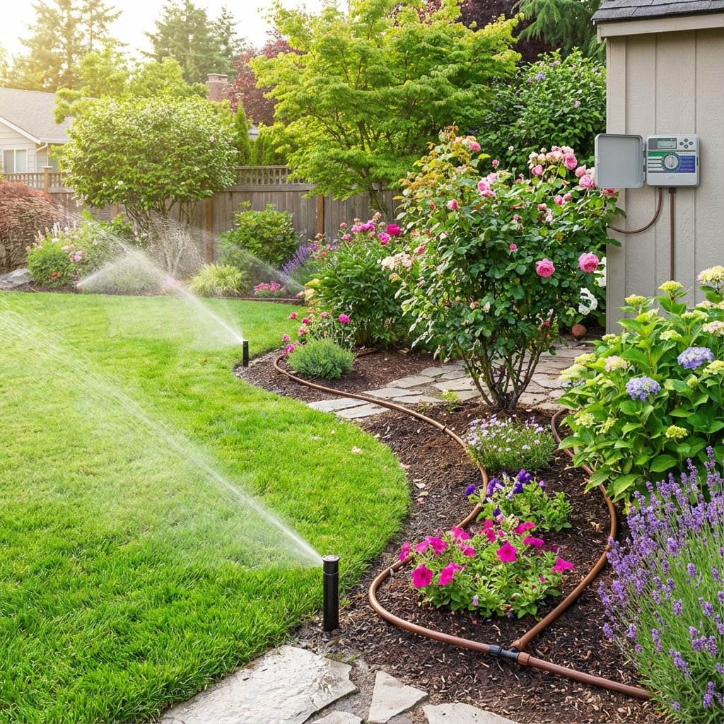 Hibrit Sulama Sistemi Uygulaması - Damlama ve Yağmurlama Kombinasyonu